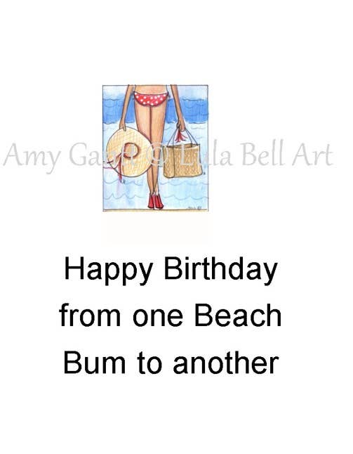 Lula Bell Cards and Gifts - Vente Cartes d'anniversaire - Anniversaire - Carte de vœux Bikini Beach1