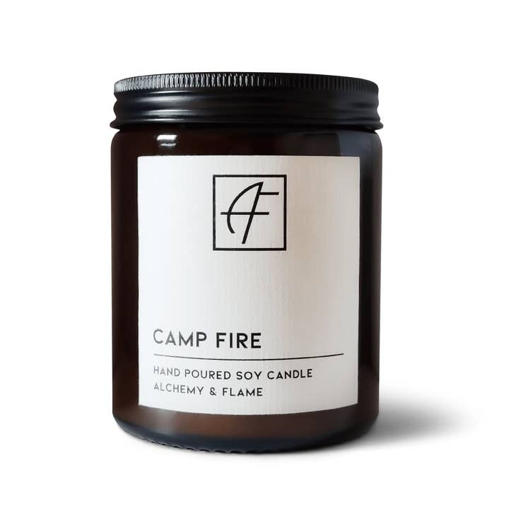 Vela Camp Fire de 170 g | Vela con mecha de madera para venta al por mayor de Alchemy and Flame