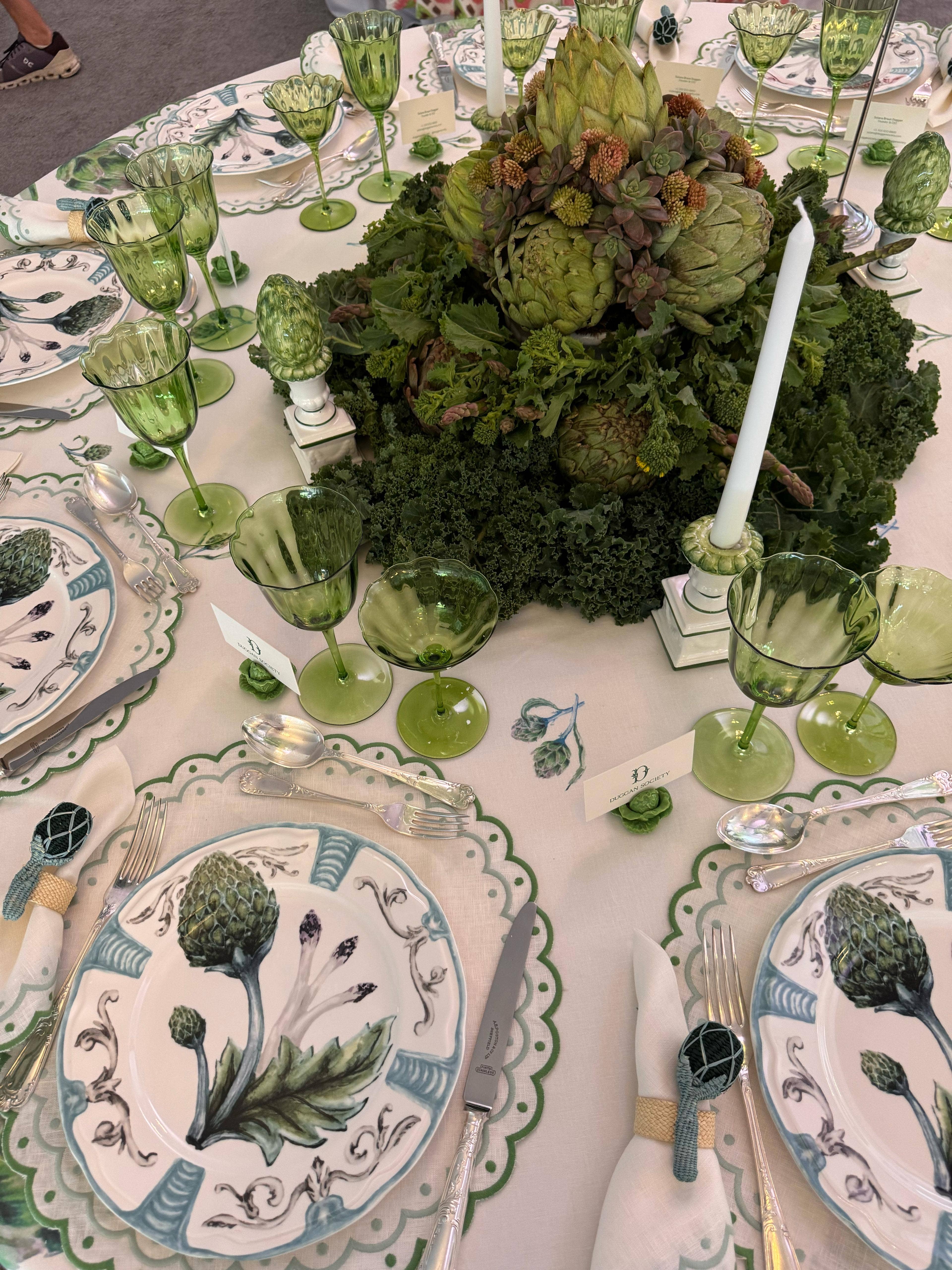 Duggan Society - Vendita all'ingrosso Piatto - Piatto da cena con carciofi (set di 4)2