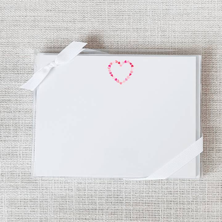 Hart - Platte Notitiekaart - Set van 15 | Valentijn voor wholesale door So Thoughtful Gifts