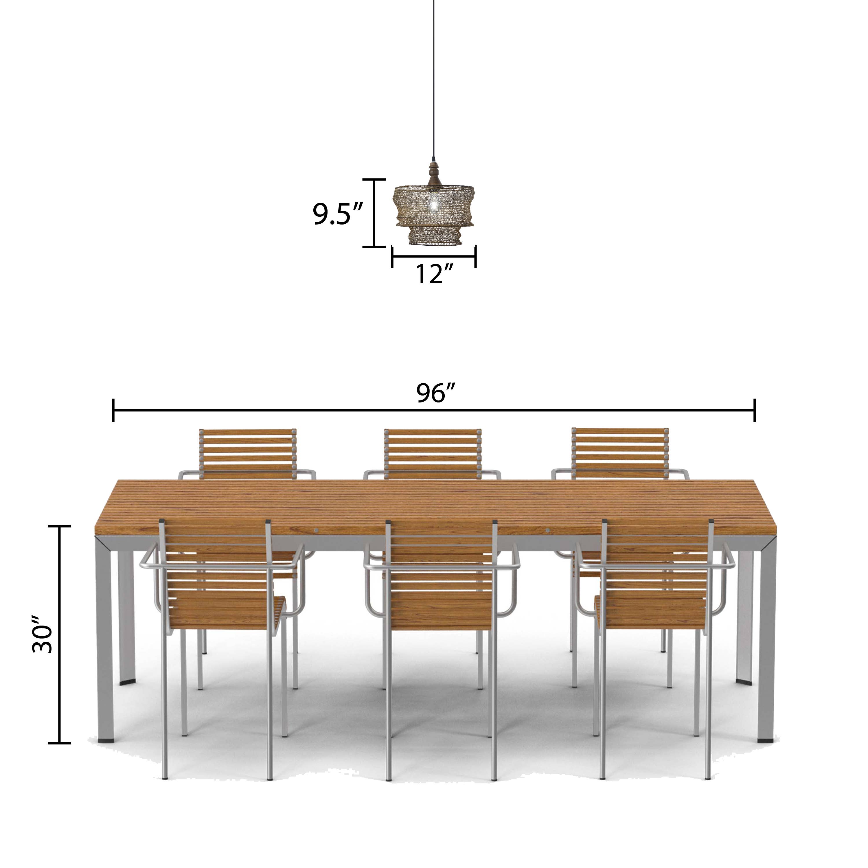 River of Goods - Wholesale Chandelier/Hanging Light - 12"W Bronze-Finish Metal and Wood Hanging Pendant Light7