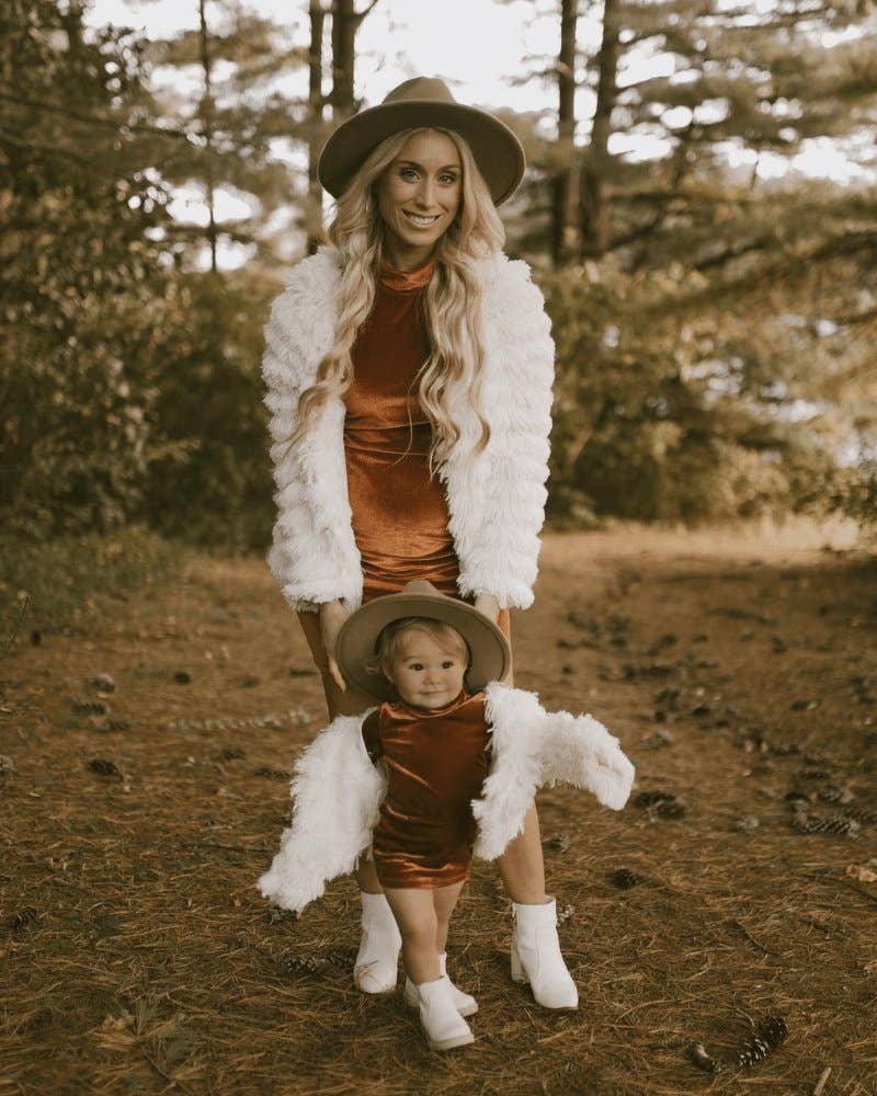 Bailey's Blossoms – wholesale Jacket – Child – Mommy and Me Fatima Faux Shag Layered Jacket - Ivory10