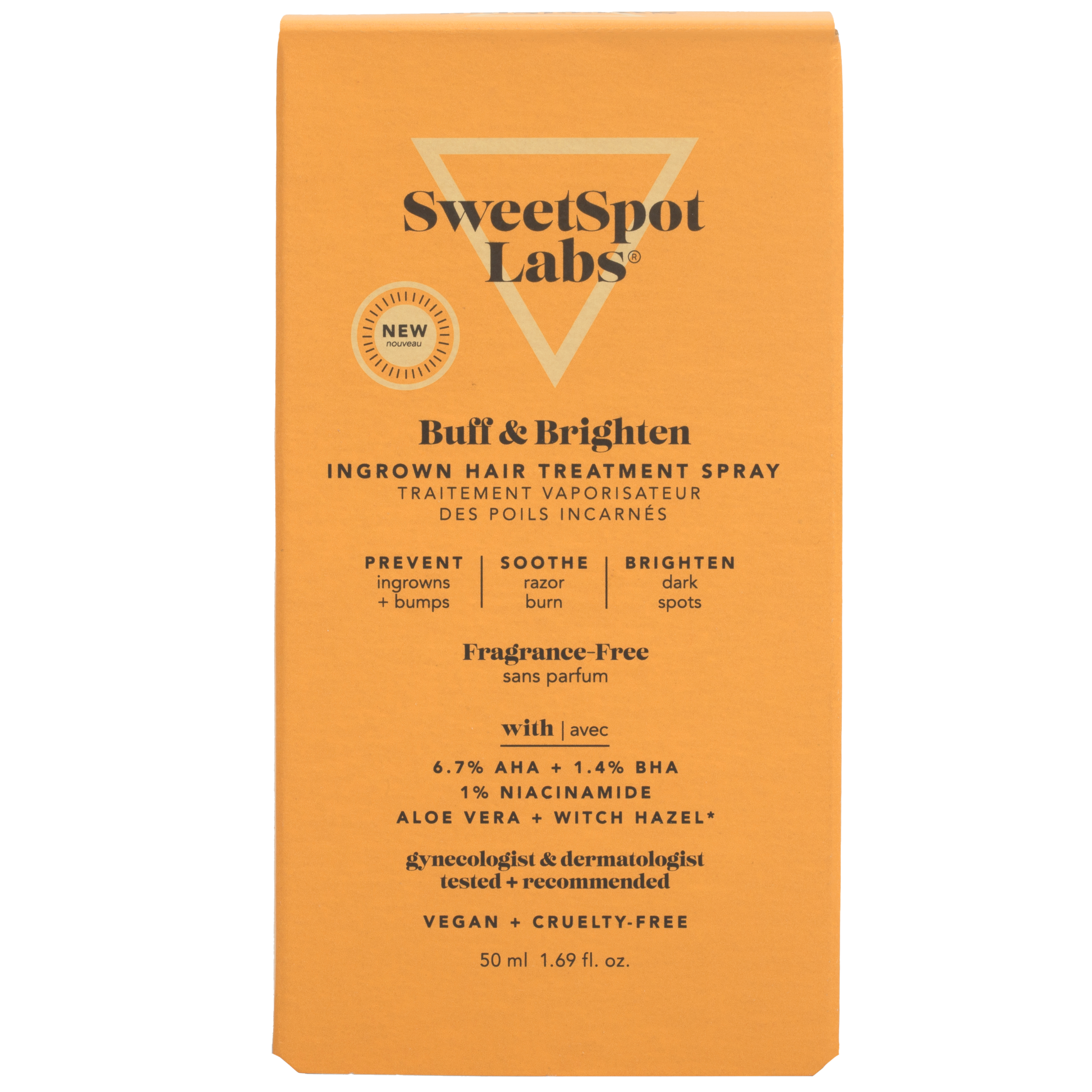 Sweetspot Labs - Wholesale Hair Spray - Buff & Brighten Ingrown Hair Treatment Spray1