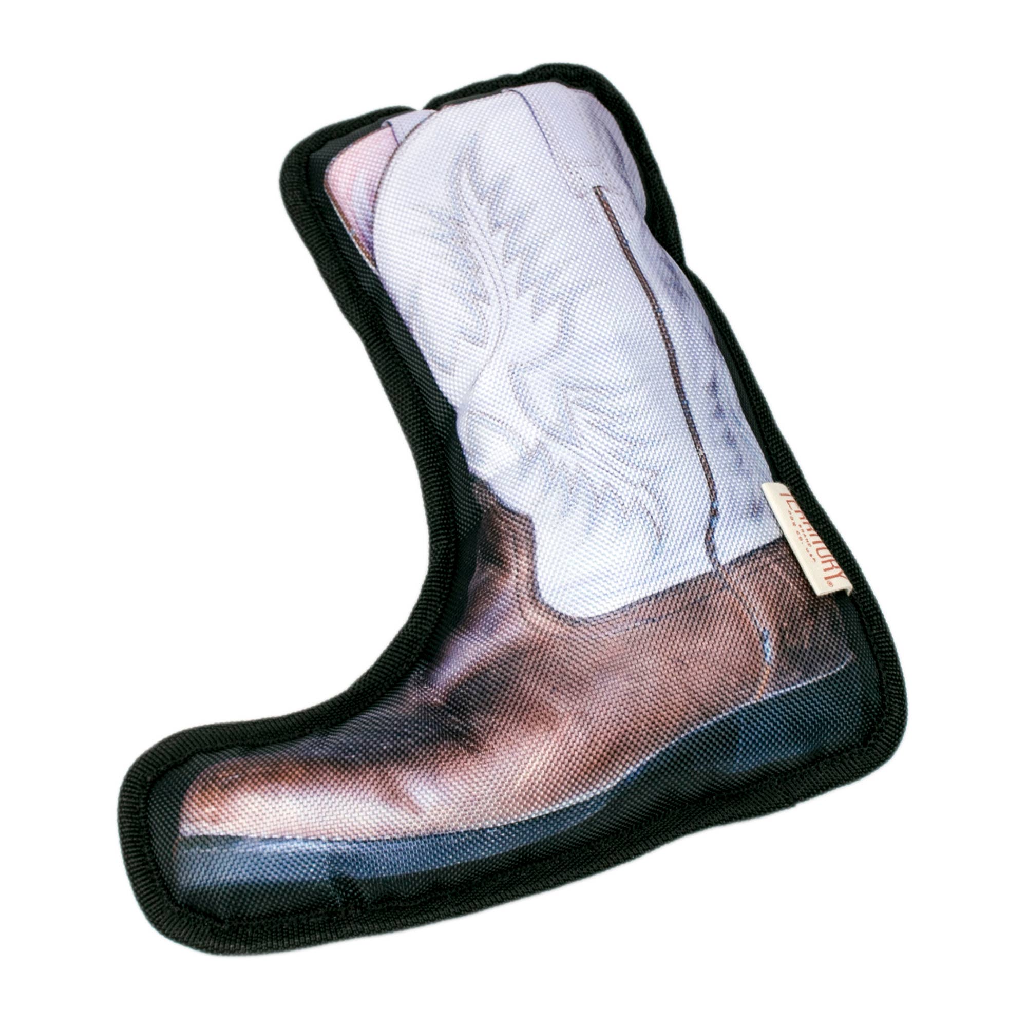 Original Territory - Wholesale Pet Plush Toy - Dog - Territory Cowboy Boot Water Bottle Crunch Dog Toy - 10"1