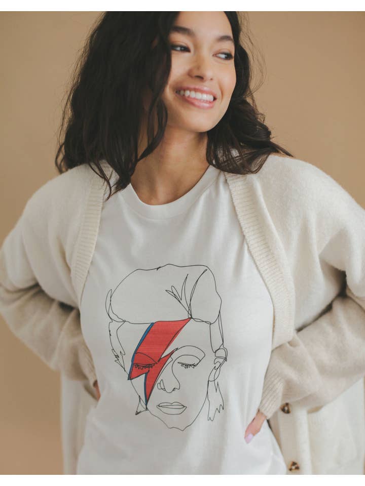 Joseph + Sue - Wholesale Screen Printed T-Shirt - Women's - Aladdin Sane T-Shirt