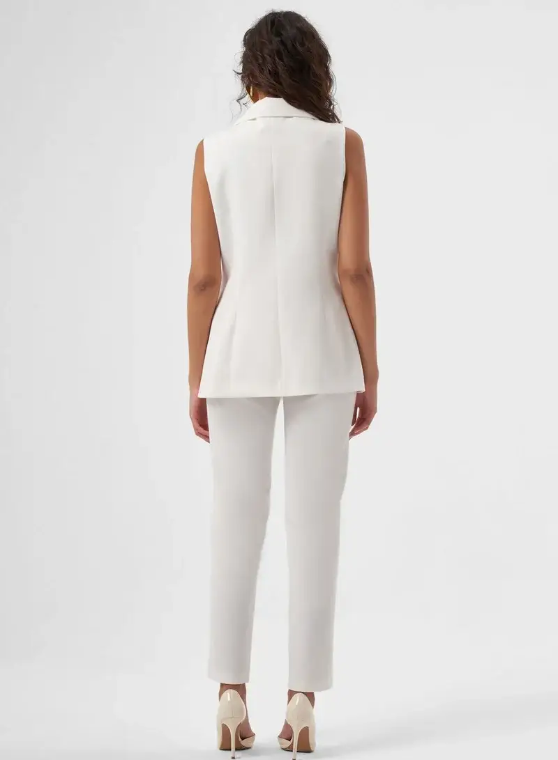 Ecru Mizalle Women’s Roseway Lined Vest for wholesale on Faire1