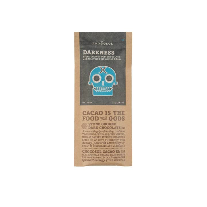 Chocosol Traders - Wholesale Chocolate Bar - Darkness 75% Cacao Dark Chocolate Bar
