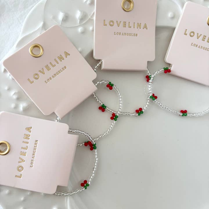LoveLina β wholesale Beaded bracelet β Cherry Y2K Vibe Bracelet (ECAVA)1