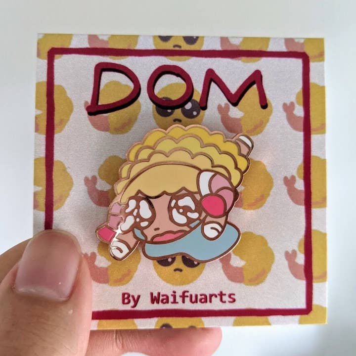 Limited Edition Rose Gold Dom 1.5 Inch Hard Enamel Pin for wholesale by waifuarts