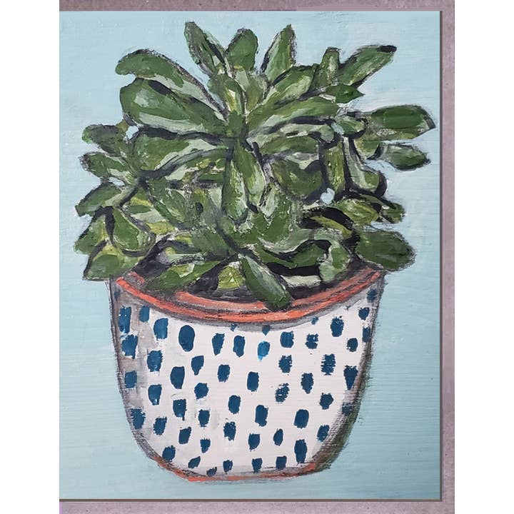 Plant. Blue. Brenda Olson for wholesale by Blueberry Road Cards