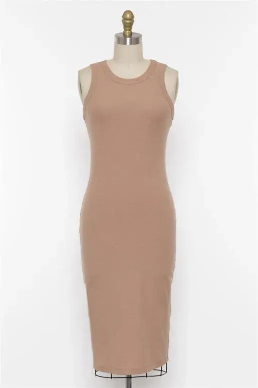 Final Touch – wholesale Dress – Women's – Fitted Rib Jersey Dress - D4067918