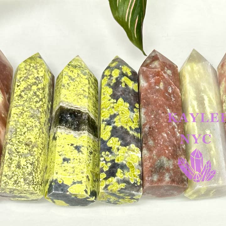 KayleeNYC - Wholesale Spiritual Stone/Crystal - 2 Lb Natural Red Aventurine Serpentine Obelisk Tower Point2