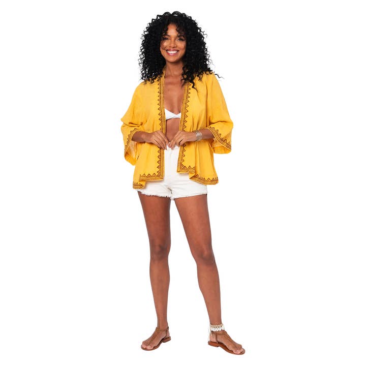 La Mano Boho - Vendita all'ingrosso Kimono - Donna - KIMONO ESTIVO CORTO MANICHE 3/4 MBKIM3000C