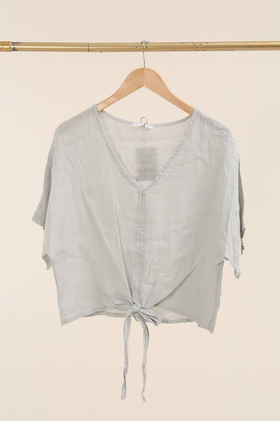 LÉA & LUC - Wholesale Overhemd met knopen - Dames - 100% linnen blouse met korte mouwen REF. 2507122