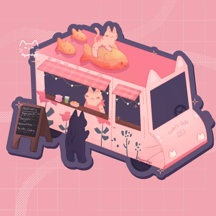 Food Truck Sticker for wholesale by Nyaomikyu