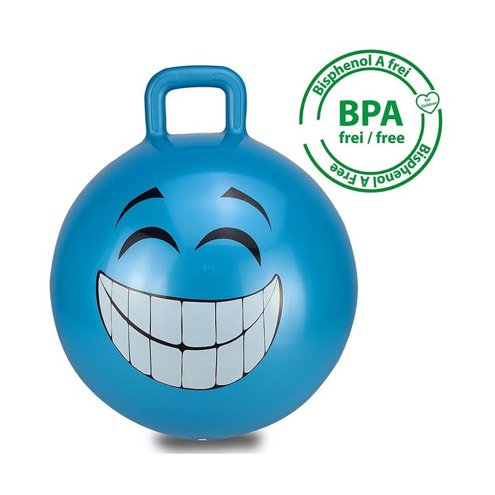 mhw24 - Wholesale Inflatable Toy - Kids & Baby - Blue Smile 450mm bouncy ball