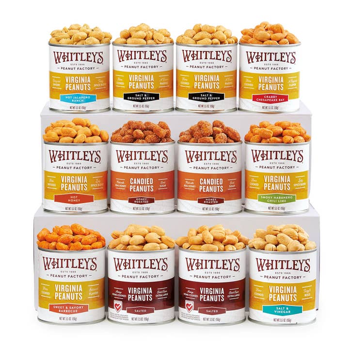 Whitley's Peanut Factory - Wholesale Nuts - NEW! - Hot Honey Virginia Peanuts 5.5 oz.