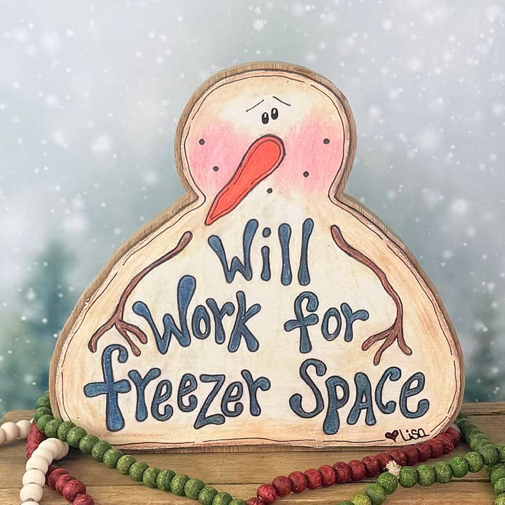 Espace Congélateur Moyen Bonhomme de Neige Gribouillage Gardien pour la vente par Honey and Me