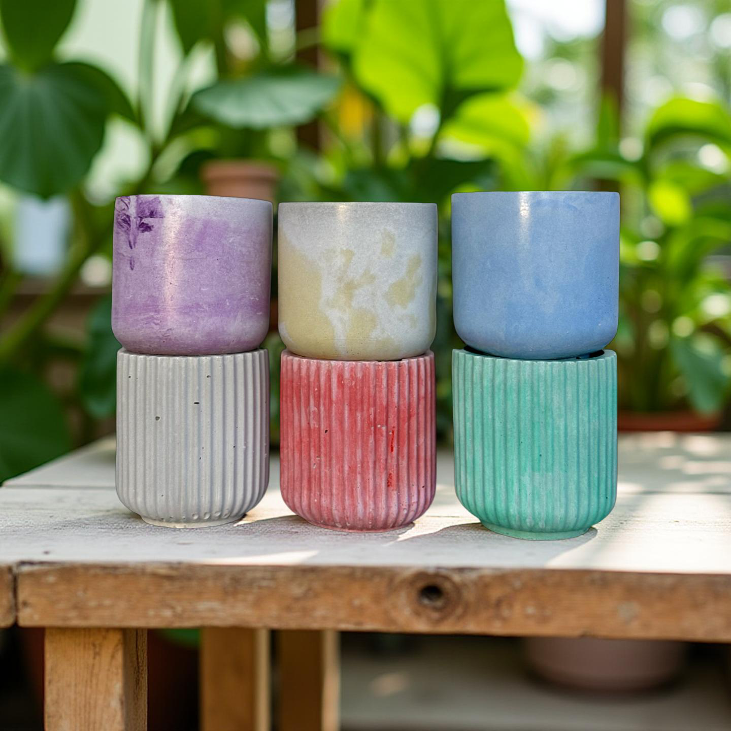 Colourfuljoy Designs - Wholesale Jar/Filled Candle - Candle empty jars/ Cement vessels/ Empty candle container 13