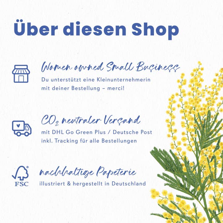 Wildblumen Atelier - Wholesale Notepad - Notepad 50 sheets DIN A6 Dot Grid Forget-me-not, PEFC5