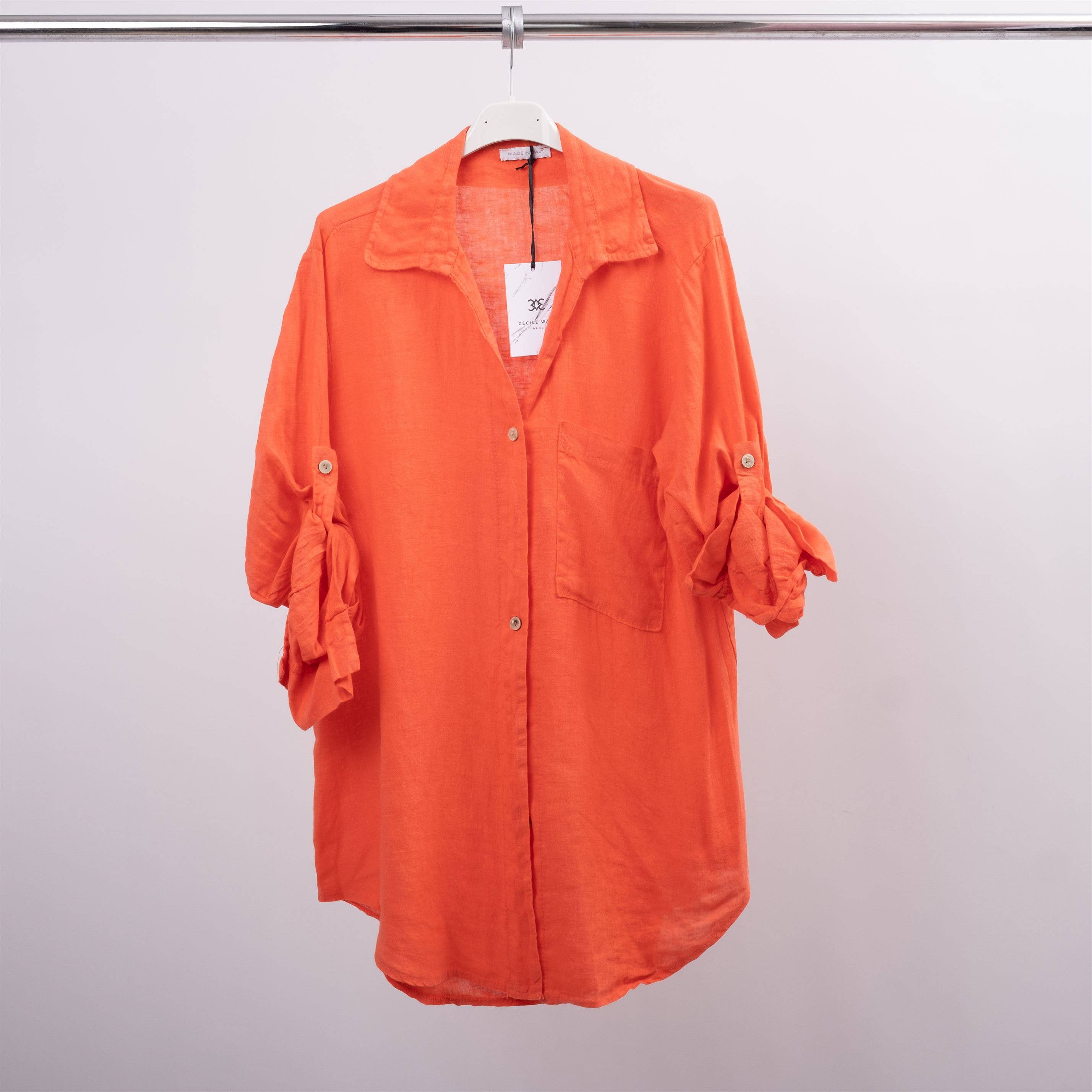 Cecile Wang - Wholesale Button Down Shirt - Women's - Linen shirt 159100475