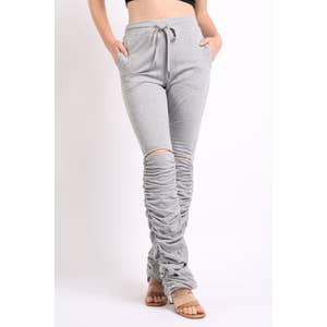 Stacked discount split joggers