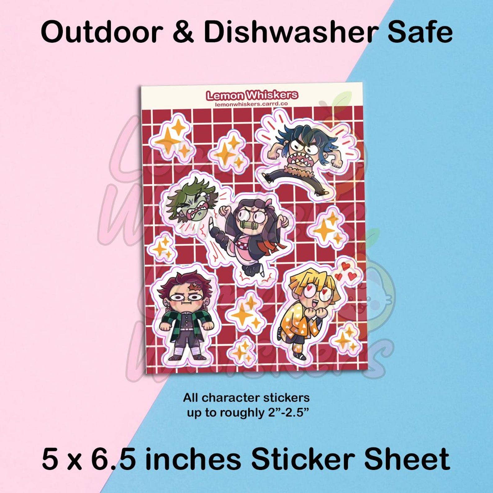 Lemon Whiskers - Wholesale Sticker - Demon Slayer Anime | Waterproof Sticker Sheet1