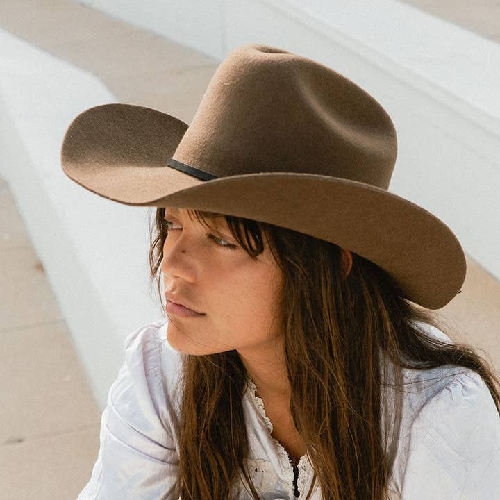 Minga - Wholesale Cowboy Hat - Women's - Karina Wool Cowboy Hat - Oak