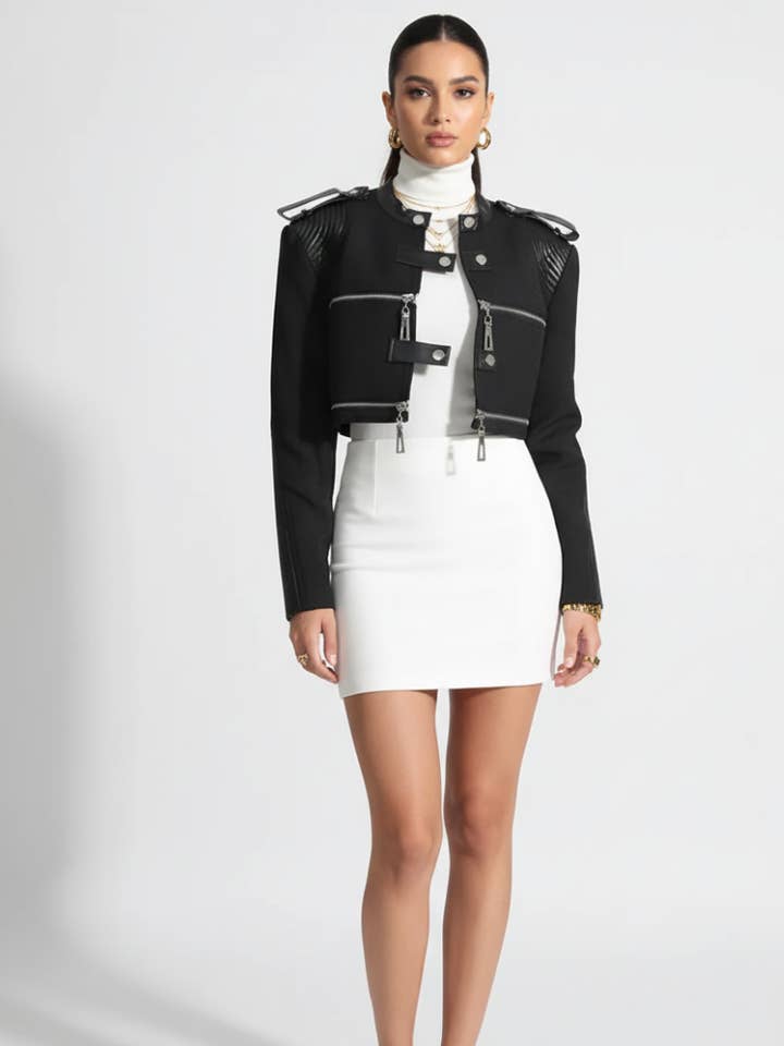 ZWART SOHO RITSEN ECO FASHION Jas BYMANYC ® New York voor groothandel op Faire5