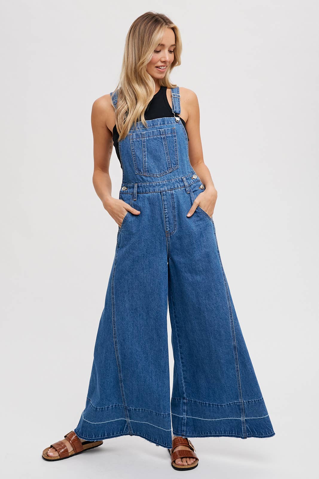 Bluivy – Engroshandel Overalls - Dame – DENIM OVERALLS MED BREDE BEN16
