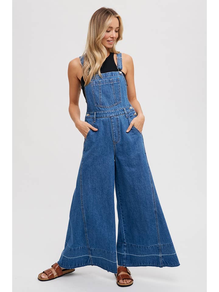 Bluivy - Wholesale Overalls - Women's - DENIM WIDE LEGS OVERALLS16