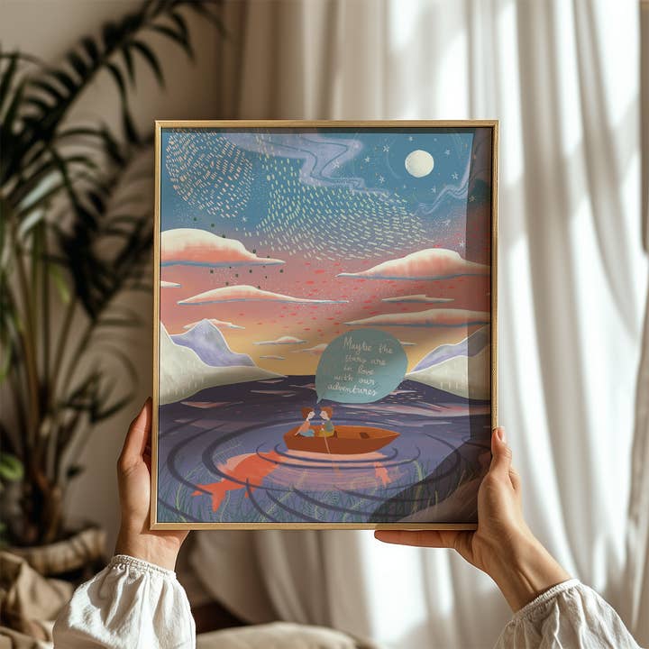 Maybe The Stars Art Print 8x10 for wholesale by Abbie Ren Illustration