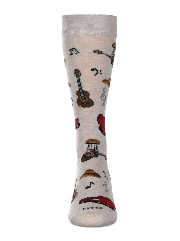 Ivory Heather Guitars Mens Bamboo Crew for wholesale on Faire1