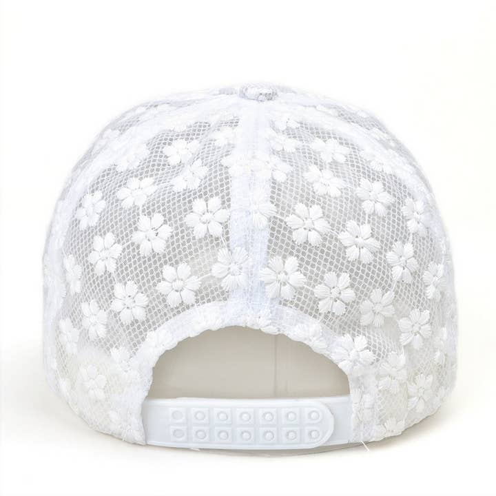 ACCITY - Wholesale Baseball Cap - Women's - Summer Lace Floral Mesh Baseball Cap CWAH1533