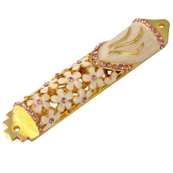 Matashi - Wholesale Decorative Tabletop Object - Matashi 4.25" Hand Painted Enamel Mezuzah