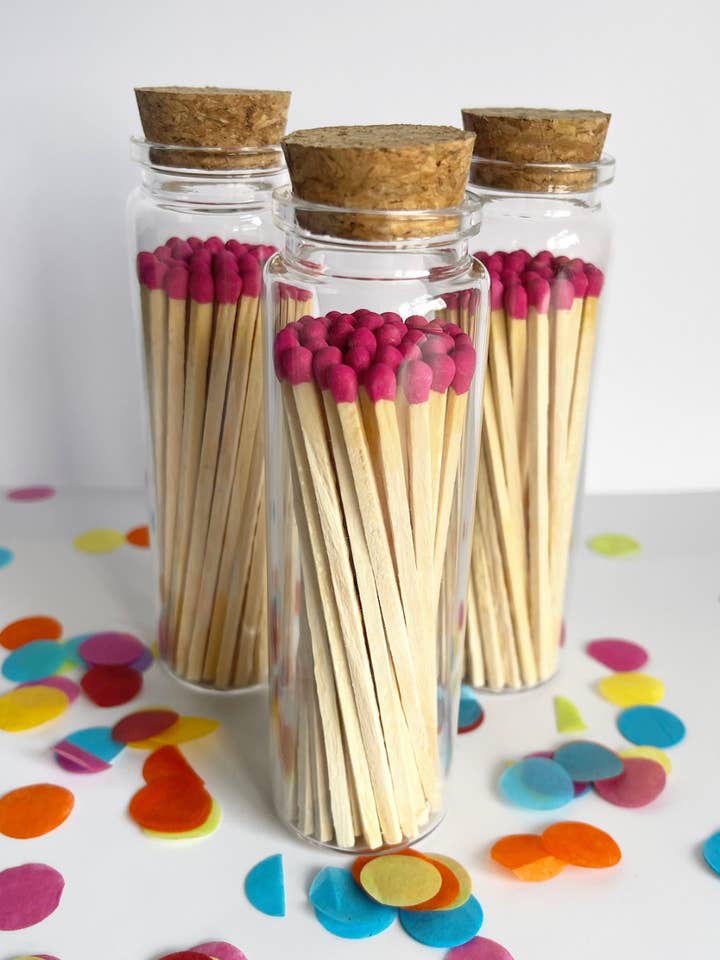 Grands pots à allumettes de luxe rose vif pour la vente par Chateau Bo