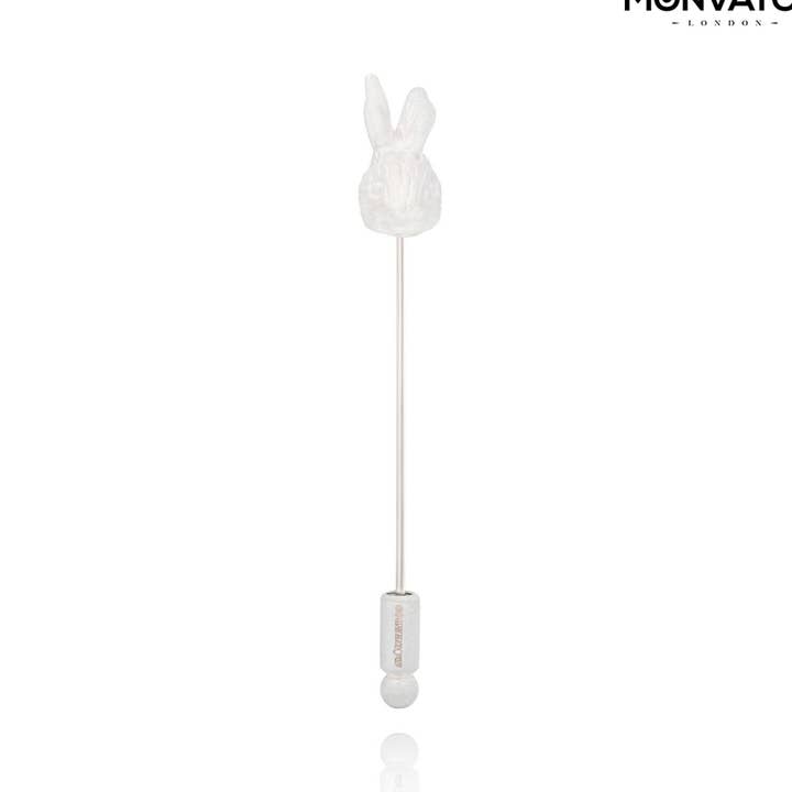 Snö Kanin Lapel Pin för wholesale av MONVATOO London