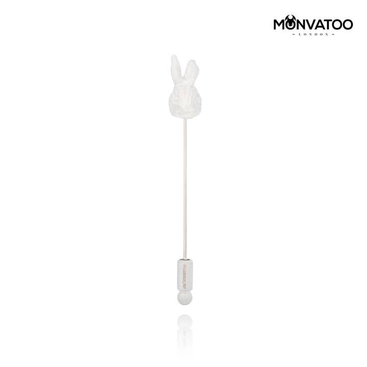 Snow Rabbit Lapel Pin for wholesale by MONVATOO London