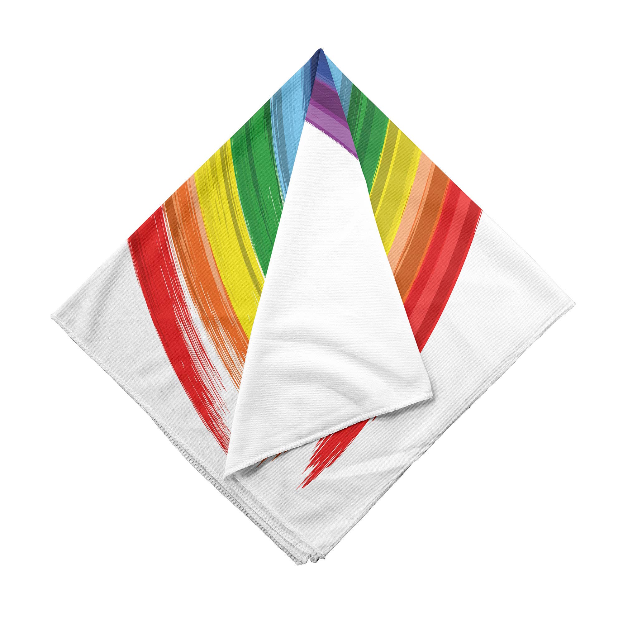 Ambesonne - Wholesale Bandana – Unisex - Rainbow Bandana Unisex Love Freedom Brush Style Print 22"1