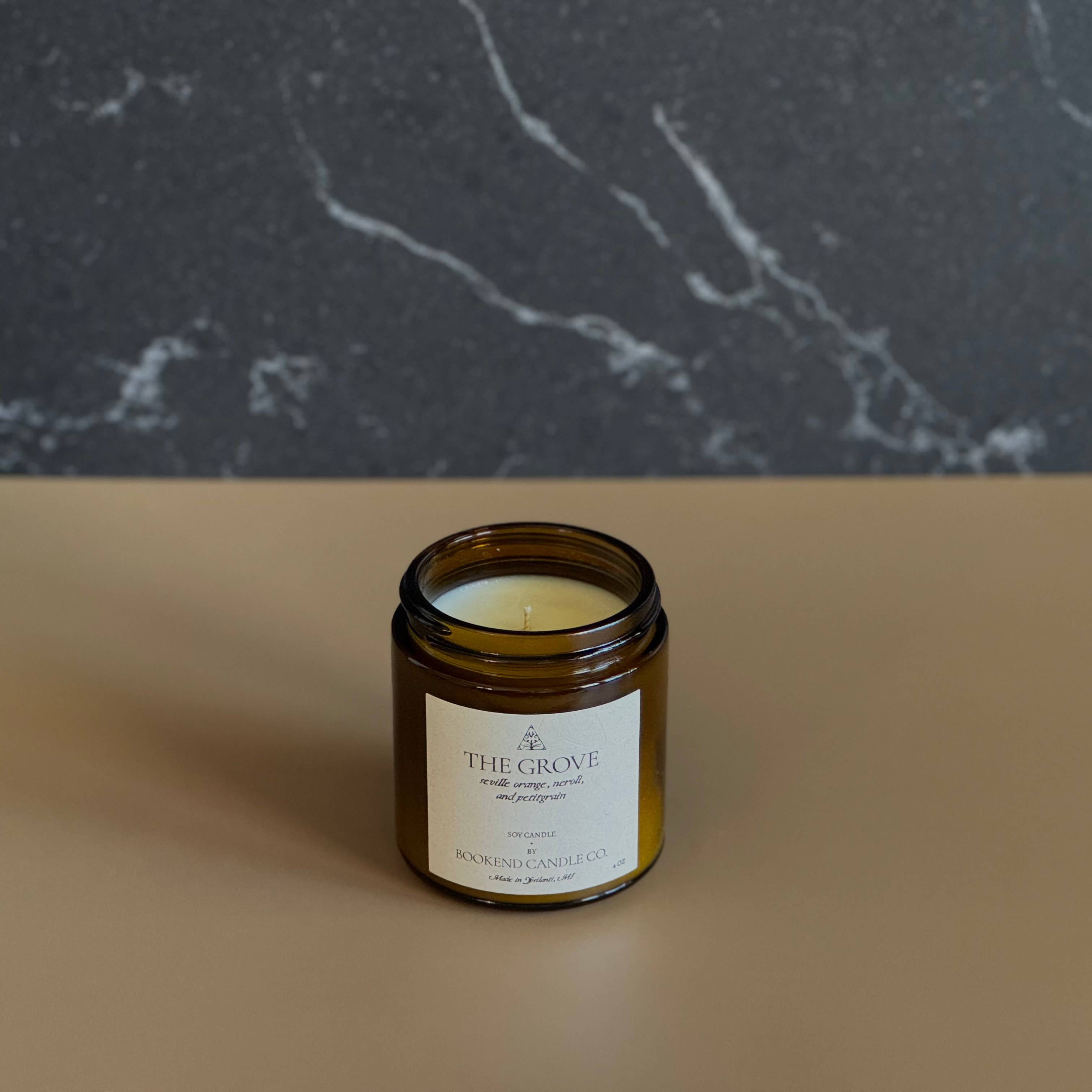 Bookend Candle Co. – wholesale Burkljus – Orange Candle - The Grove Sojaljus2