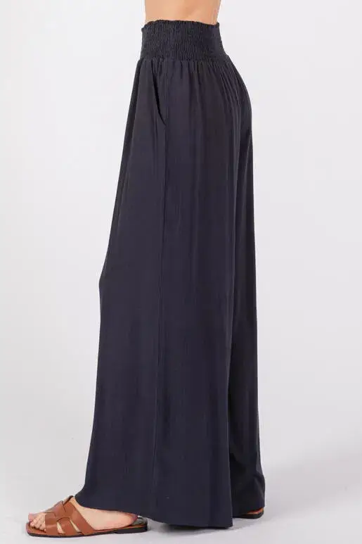 Final Touch – wholesale Pants – Women's – Heavy Gauze Wide Leg Pants - NP70263D-HV5