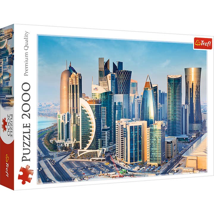 2000-teiliges Puzzlespiel, Doha, Katar, Skyline der Stadt, Persischer Golf, Naher Osten, Puzzles für Erwachsene, Trefl 27084 für den Großhandel von CASTORLAND by Bridge Toys