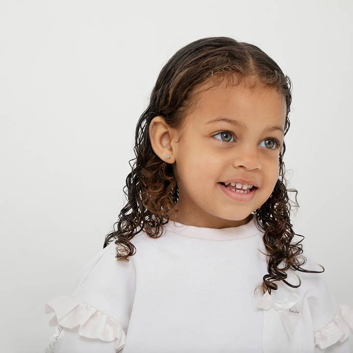 In Season Jewelry - Wholesale Earrings - Kids - 14k Gold Tiny Bezel Birthstone Baby / Toddler Earrings37