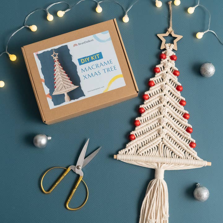 BeanDaikon - Wholesale DIY craft kit - Macrame Xmas Tree Craft Kit For Christmas Activity K62