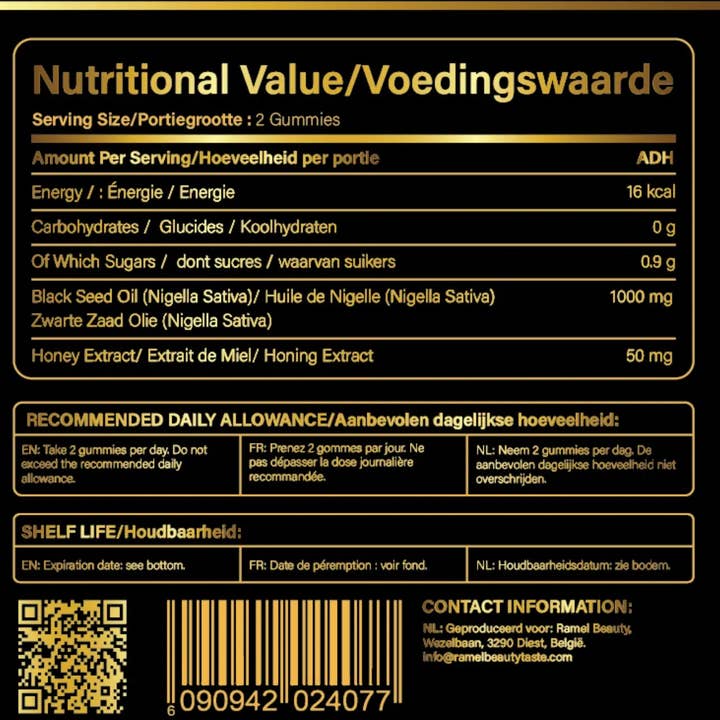 Ramel Beauty - Wholesale Oral Supplement/Vitamin - Zwarte zaad gummies8