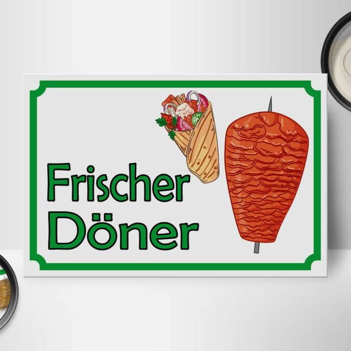 Femer - Wholesale Sign - Wooden sign notice 18x12 cm fresh doner restaurant decoration sign wooden sign1