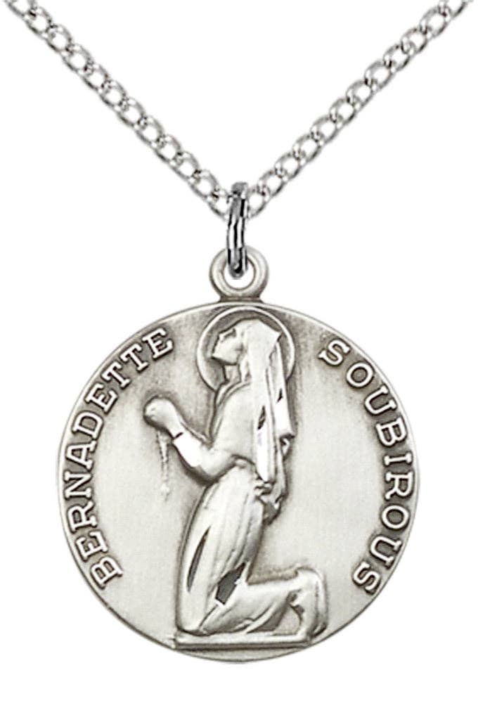 NYMAN JEWELERS - Wholesale Pendant/Charm Necklace - Sterling Silver St. Bernadette Pendant0