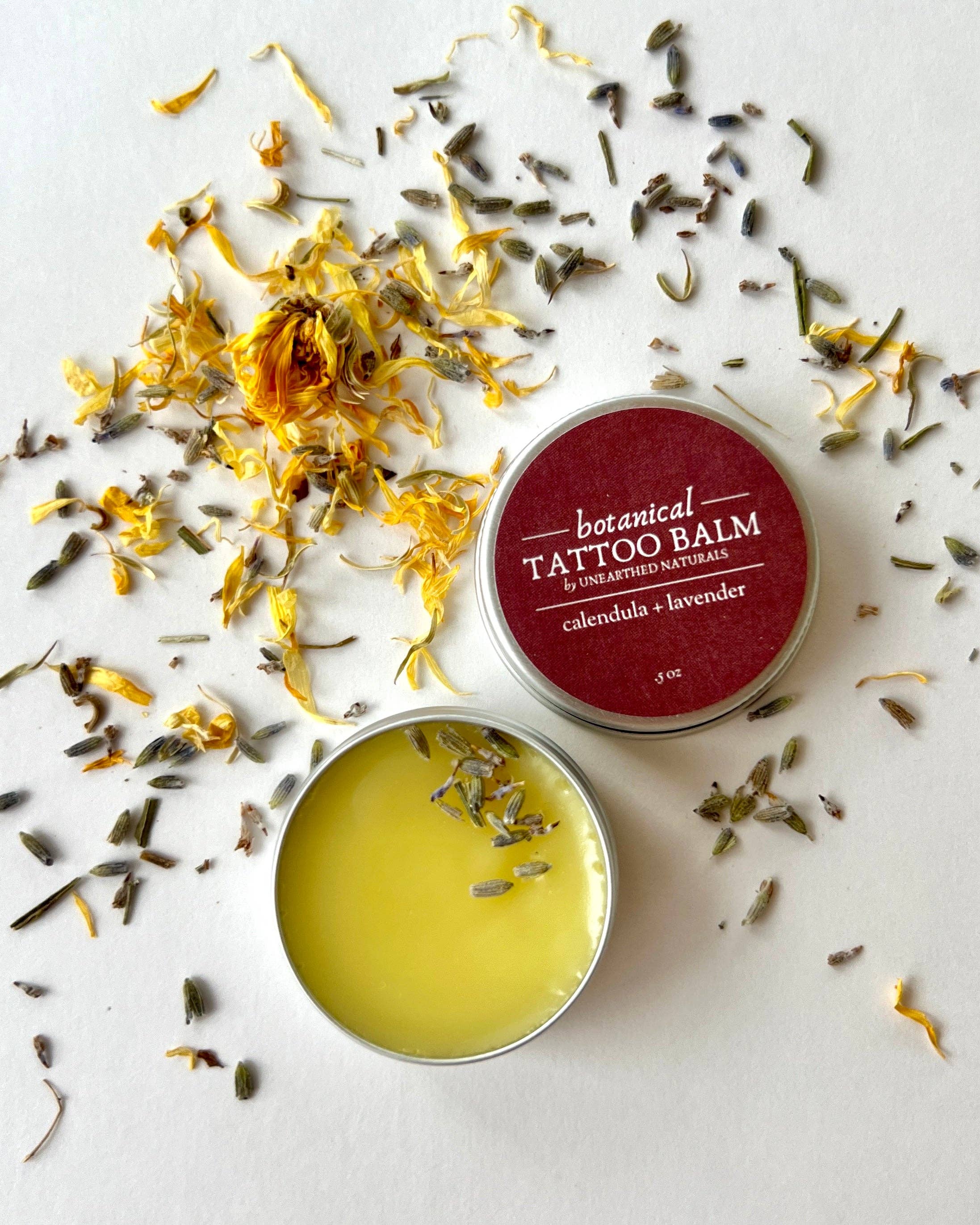 Unearthed Naturals - Wholesale Tattoo Ointment/Care - Botanical Tattoo Balm - Calendula Salve5