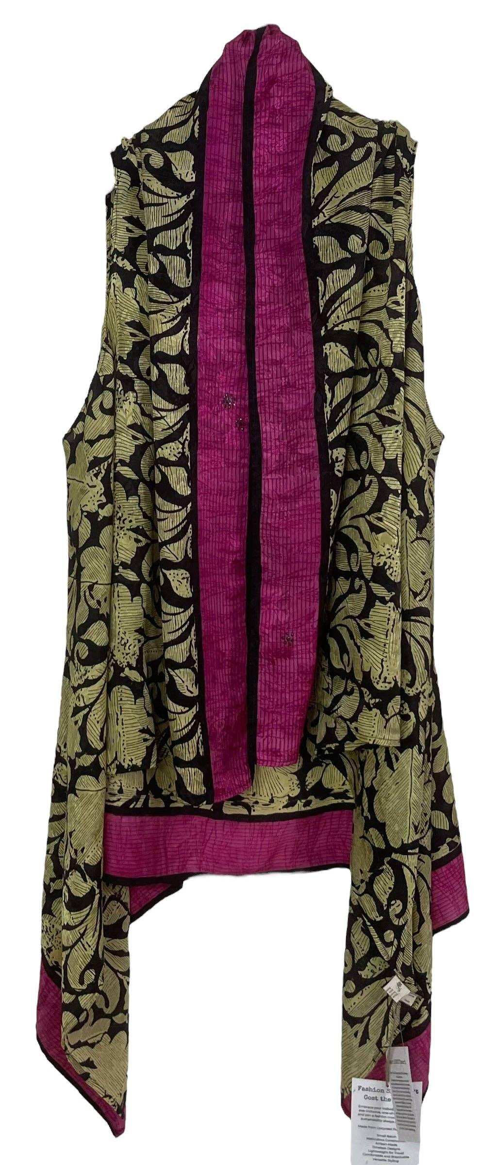 sariKNOTsari - Wholesale Outerwear Vest - Women’s - PRC7800 Avatar Pure Silk Versatile Vest