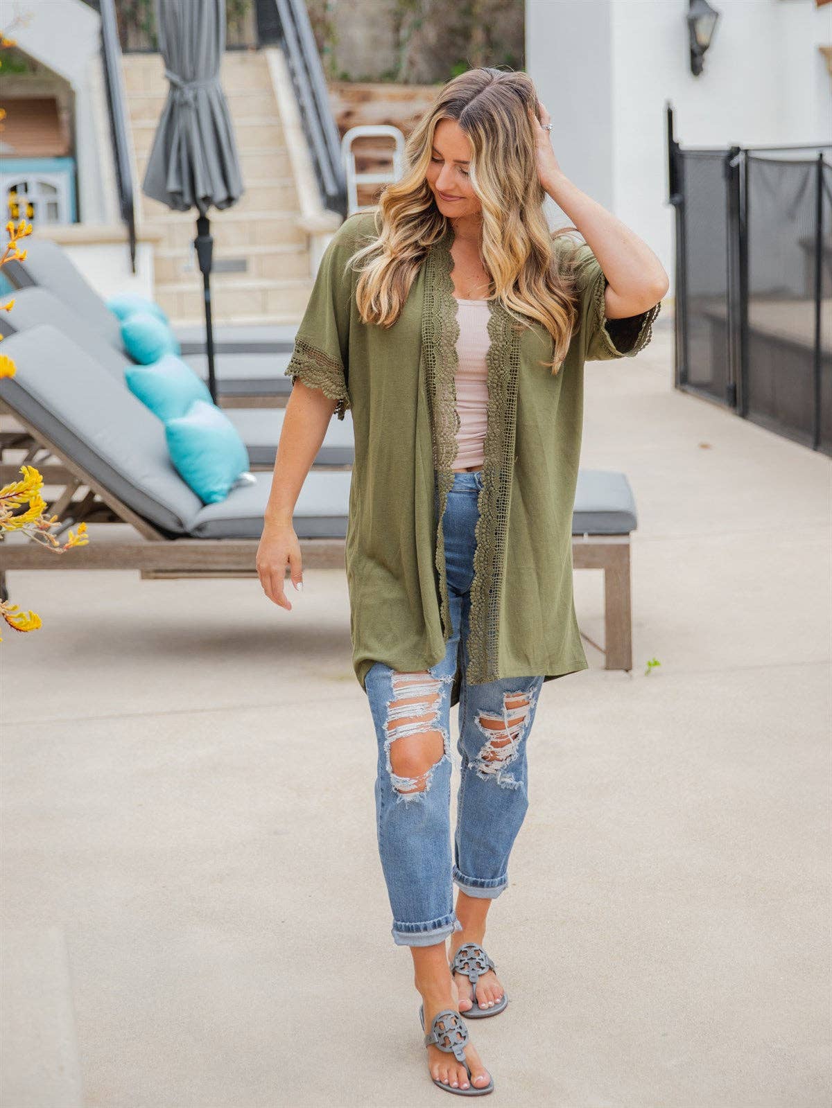 Tickled Teal - Wholesale Kimono - Women's - Sparrow Lace Kimono4